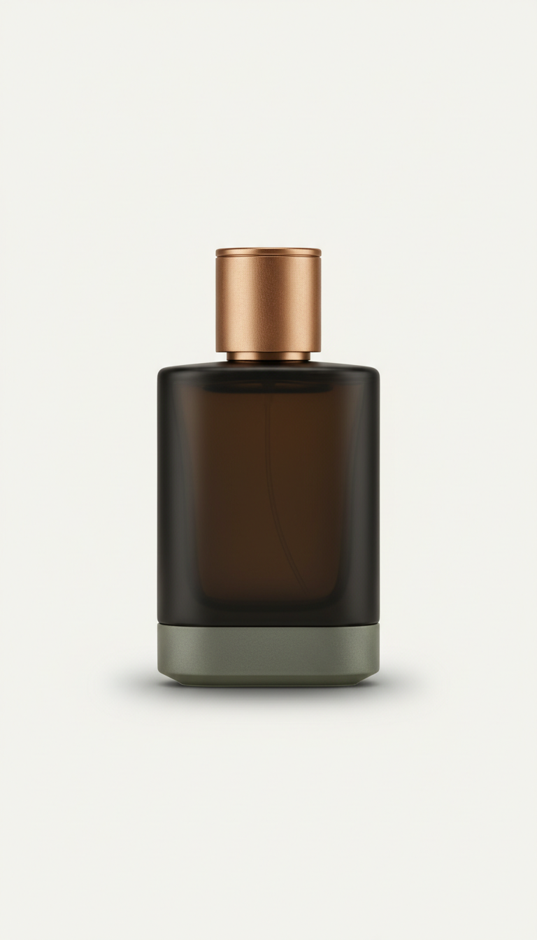 Vetiver Obsidian glass bottle